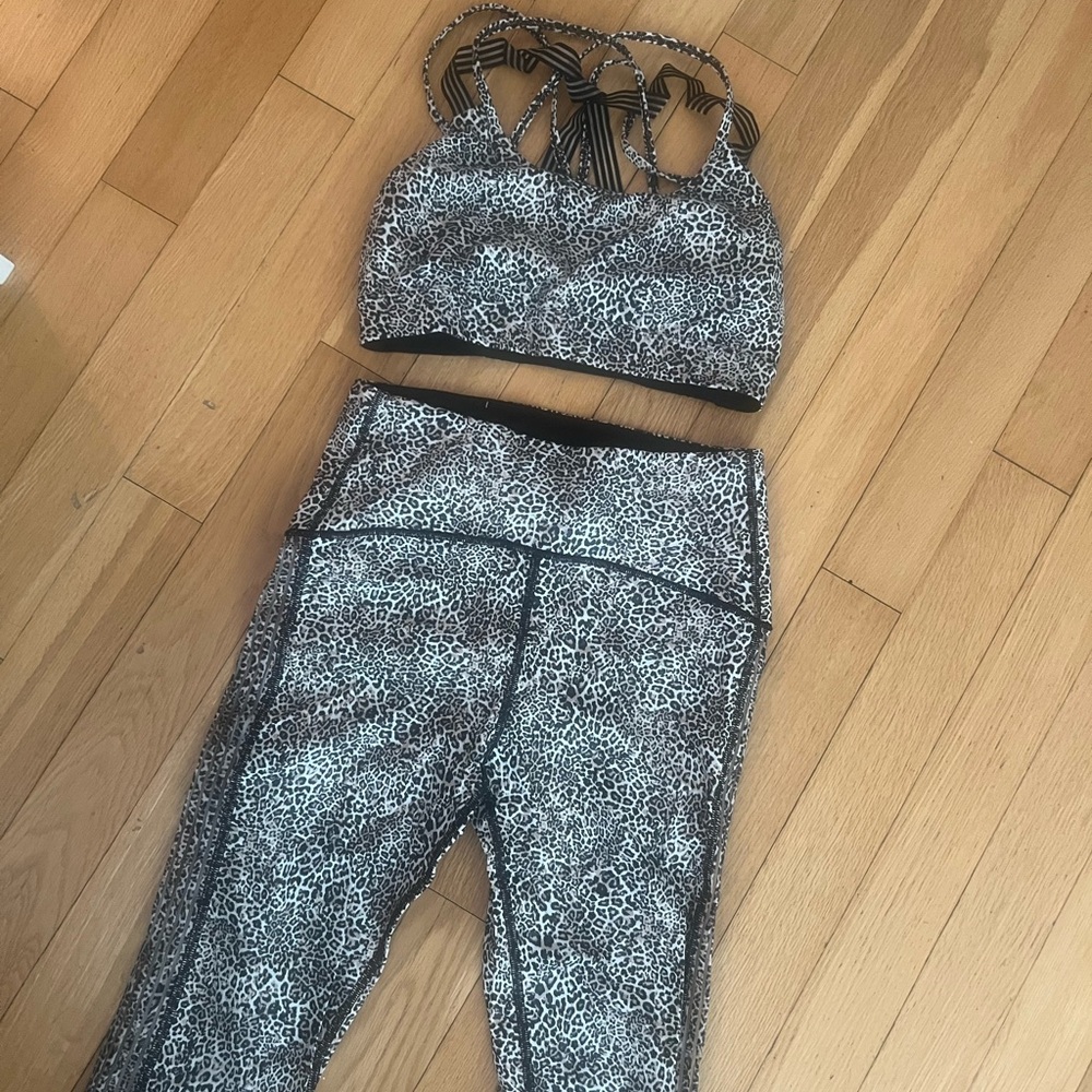 Victoria's Secret Black and White Leopard Print Top